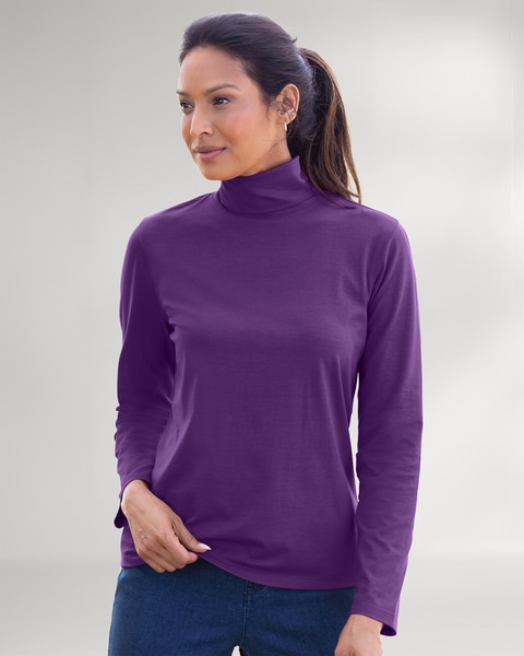 Prima™ Cotton Solid Turtleneck