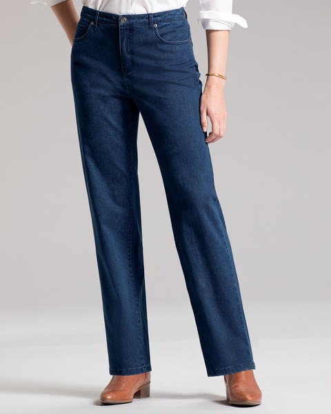 DreamFlex Comfort-Waist Relaxed Straight Leg Jeans