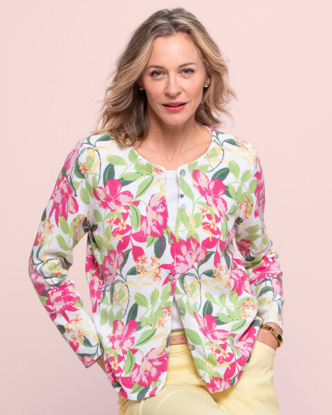 Limited-Edition Floral-Print Cardigan