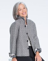 Natural Wonders Reversible Quilted Wing-Collar Jacket - alt2