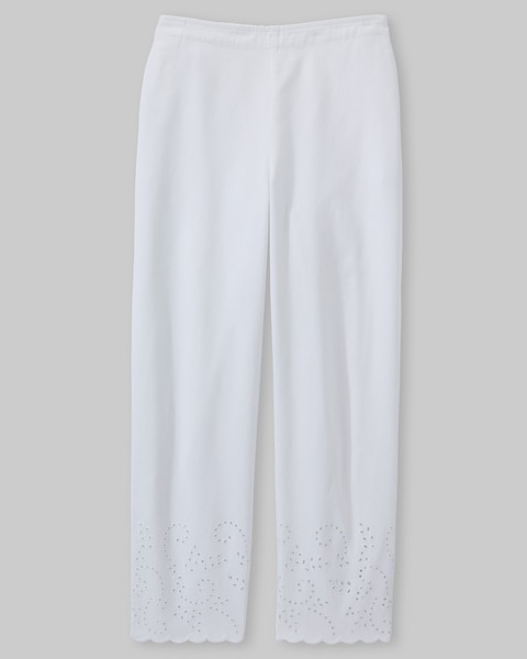 Dennisport Eyelet-Hem Cropped Pants