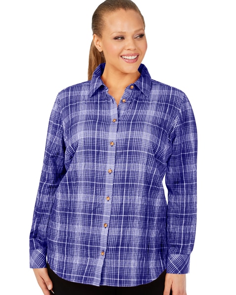 Foxcroft Rhea Long Sleeve Plaid Perfection Shirt