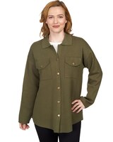 Ruby Rd® Solid Sweater Jacket - Dark Olive