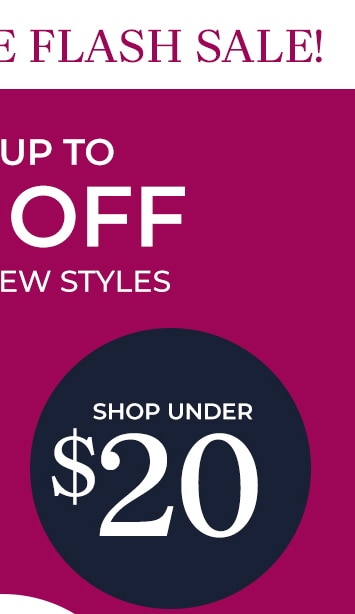 limited time flash sale! save up to 70% off shop under $20