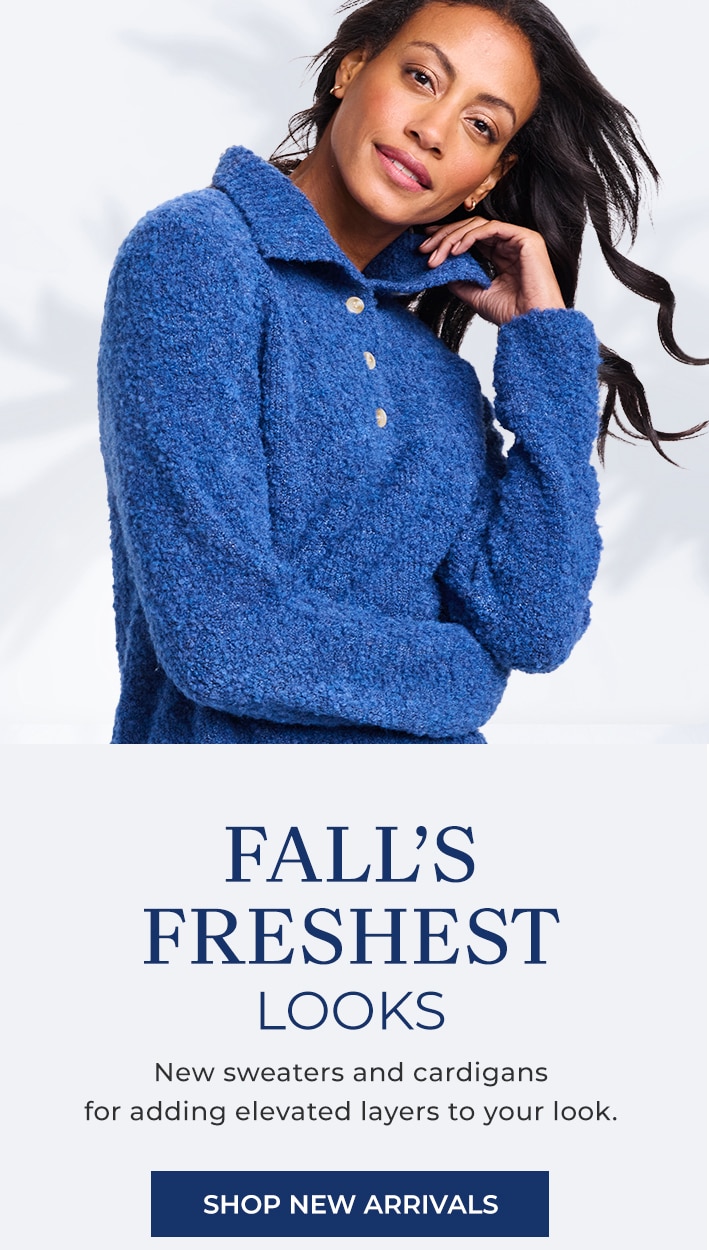 fall's freshest looks new sweaters and cardigans for adding elevated layers to your look. shop new arrivals